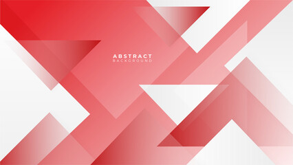 Red abstract background with white geometric shapes