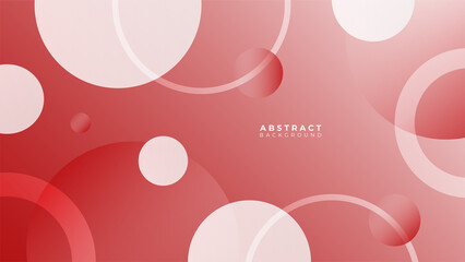 Red abstract background with white geometric shapes