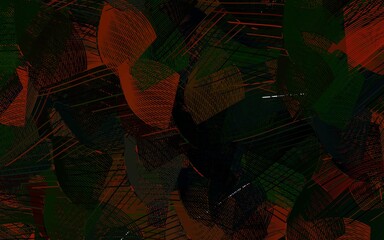 Dark Green, Red vector texture with abstract forms.