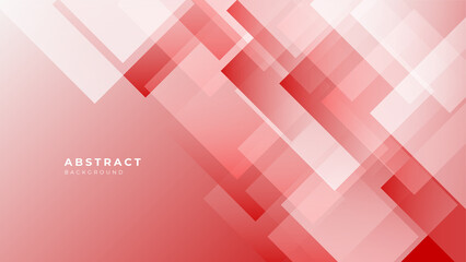 Red abstract background with white geometric shapes