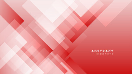 Red abstract background with white geometric shapes