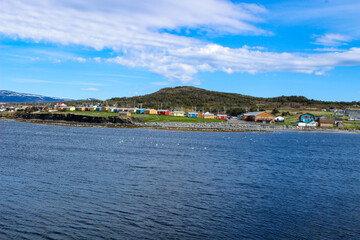 Fototapeta na wymiar The pier of rocky harbour newfoundland located within gros morne national park