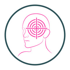 Focus, Forward, Person, Solution, Thinking icon