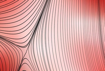 Light Red vector pattern with wry lines.