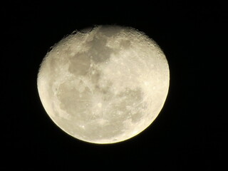 full moon over black