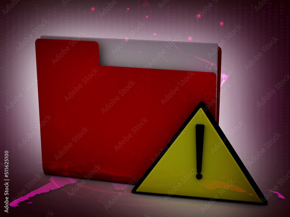 Poster malware folder icon. isometric of malware folder 3d icon for web design isolated
