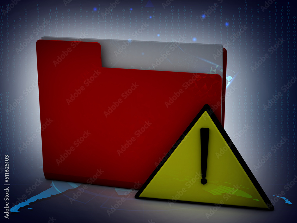 Poster malware folder icon. isometric of malware folder 3d icon for web design isolated