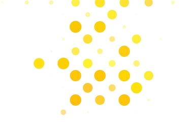 Light Red, Yellow vector Beautiful colored illustration with blurred circles in nature style.