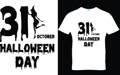 Halloween Svg T-Shirt Design, Colors can be easily changed on a dark T-shirt or a white T-shirt