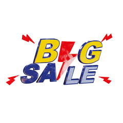 summer theme 3d illustration with big sale