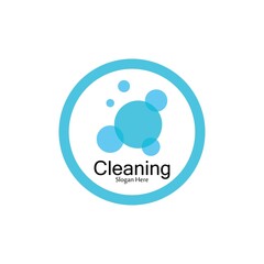 Obraz premium Cleaning logo and symbol ilustration vector template
