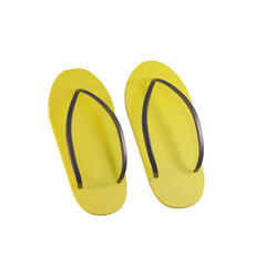 slippers 3d illustration icon with summer theme