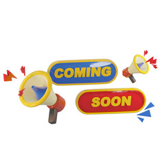 summer sale banner with 3d illustration realistic theme writing coming soon