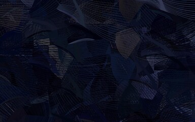 Dark Gray vector background with abstract shapes.