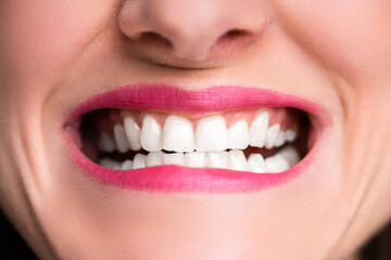 Patient White Teeth Smile Closeup After