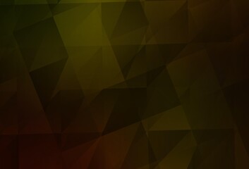 Obraz premium Dark Yellow vector polygon abstract layout.