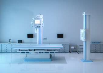 Fototapeta na wymiar x-ray scanner machine for radiology treatment