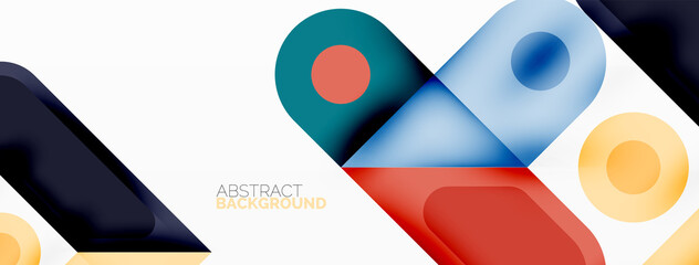 Square and circle minimal abstract background. Vector illustration for wallpaper banner background