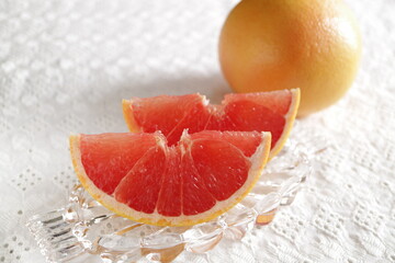 grapefruit on a plate