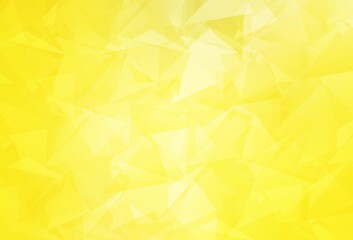 Light Yellow vector gradient triangles texture.