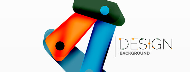 Creative geometric wallpaper. Minimal abstract background. Color bright overlapping lines composition vector illustration for wallpaper banner background or landing page