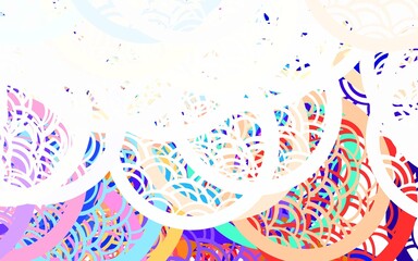 Light Blue, Yellow vector Blurred decorative design in abstract style with bubbles.