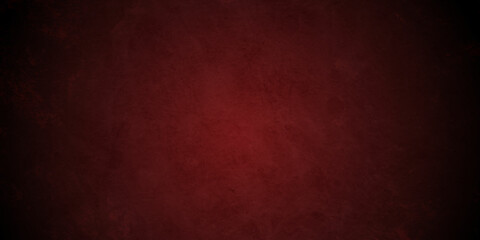 Dark red and black grunge textured concrete backdrop background. Panorama dark red slate background or texture. Vector red concrete texture. Stone wall background.