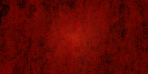 Fototapeta premium Dark red and black grunge textured concrete backdrop background. Panorama dark red slate background or texture. Vector red concrete texture. Stone wall background.