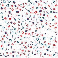 Digital Paper Pack 4TH OF JULY, Patriotic Stars And Stripes USA Flags Background, Digital Paper | Seamless White & Blue Stars | 