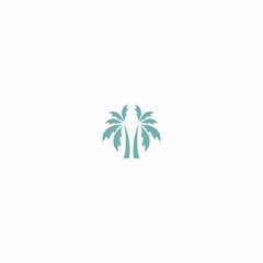 twin palms vector