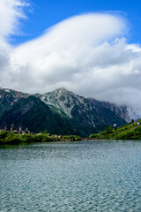 白馬村の八方池は白馬鑓ヶ岳を一望できる絶景スポットです
Happo Pond in Hakuba Village is a spectacular spot with a panoramic view of Hakuba Yarigadake.