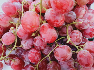 fresh grapes for sale in the market