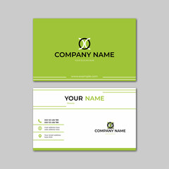 elegant green and white modern business card design