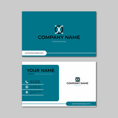 elegant blue and white modern business card design