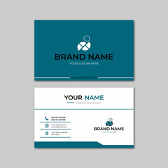 elegant blue and white modern business card design