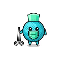 surgeon spiky ball mascot character