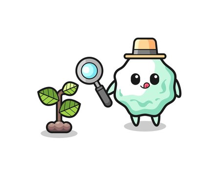 gum ball detective examining plant clip art preview