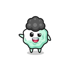 chewing gum character as the afro boy