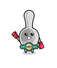 spoon boxer mascot character