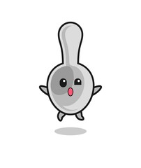 spoon character is jumping gesture