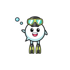 the speech bubble diver cartoon character