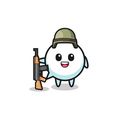 Fototapeta premium cute speech bubble mascot as a soldier