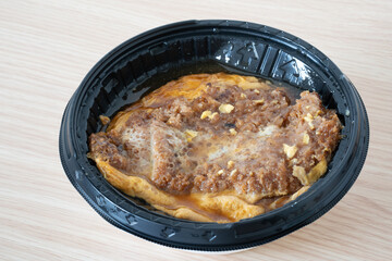 Pork cutlet on rice