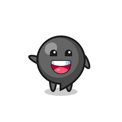 happy comma symbol cute mascot character