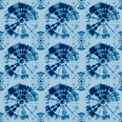 Navy blue Tie Dye Seamless Pattern Background