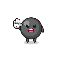 dot symbol character doing stop gesture