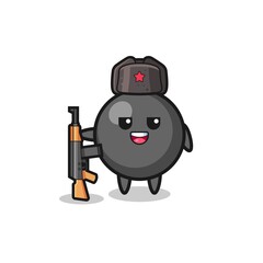 Fototapeta premium cute dot symbol cartoon as Russian army