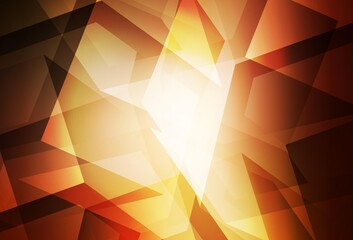 Dark Orange vector triangle mosaic texture.