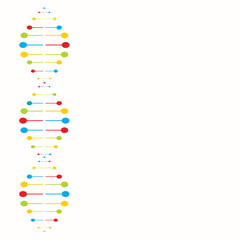 DNA double helix structure vector background