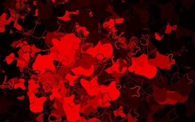 Dark Red vector template with chaotic shapes.